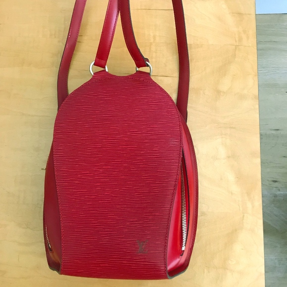 bag red louis vuitton backpack